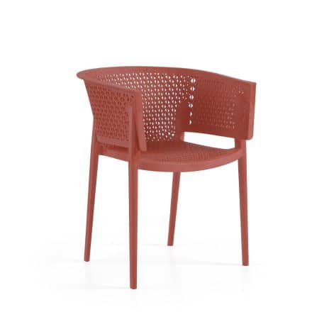 Turtle terras armstoel steen rood