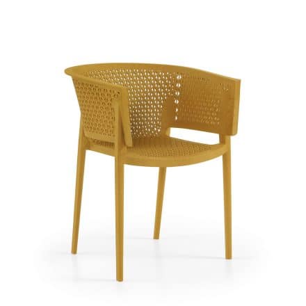 Turtle terras armstoel mosterd