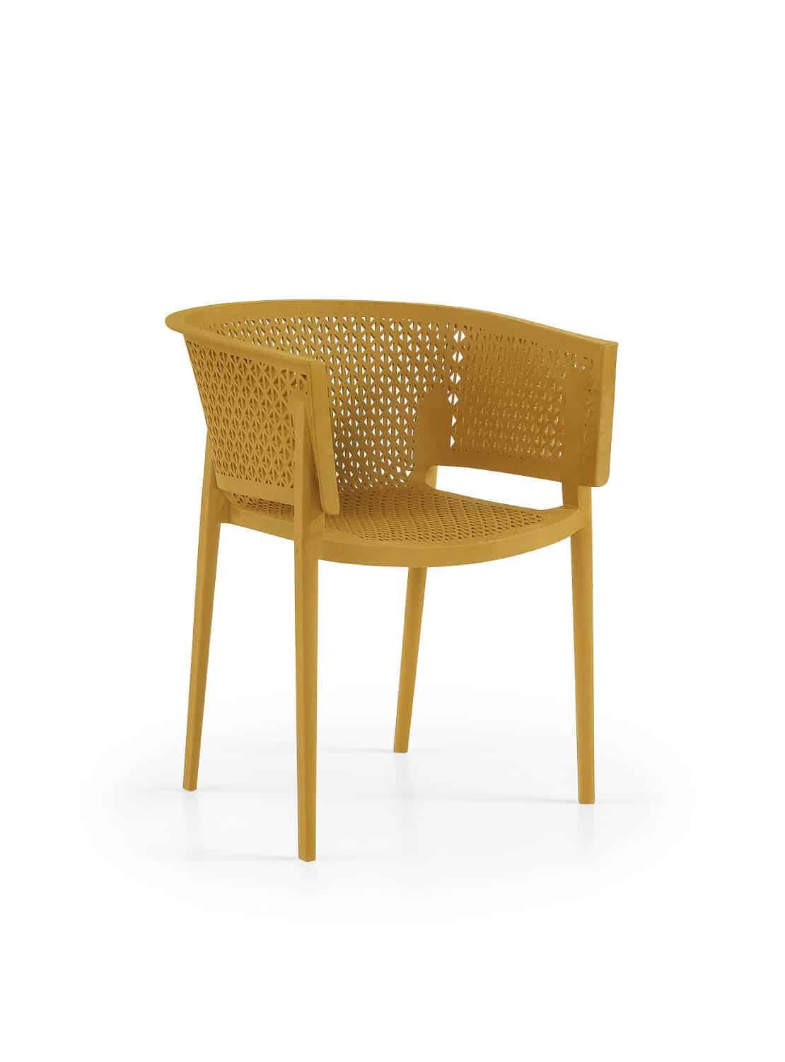 Turtle terras armstoel mosterd